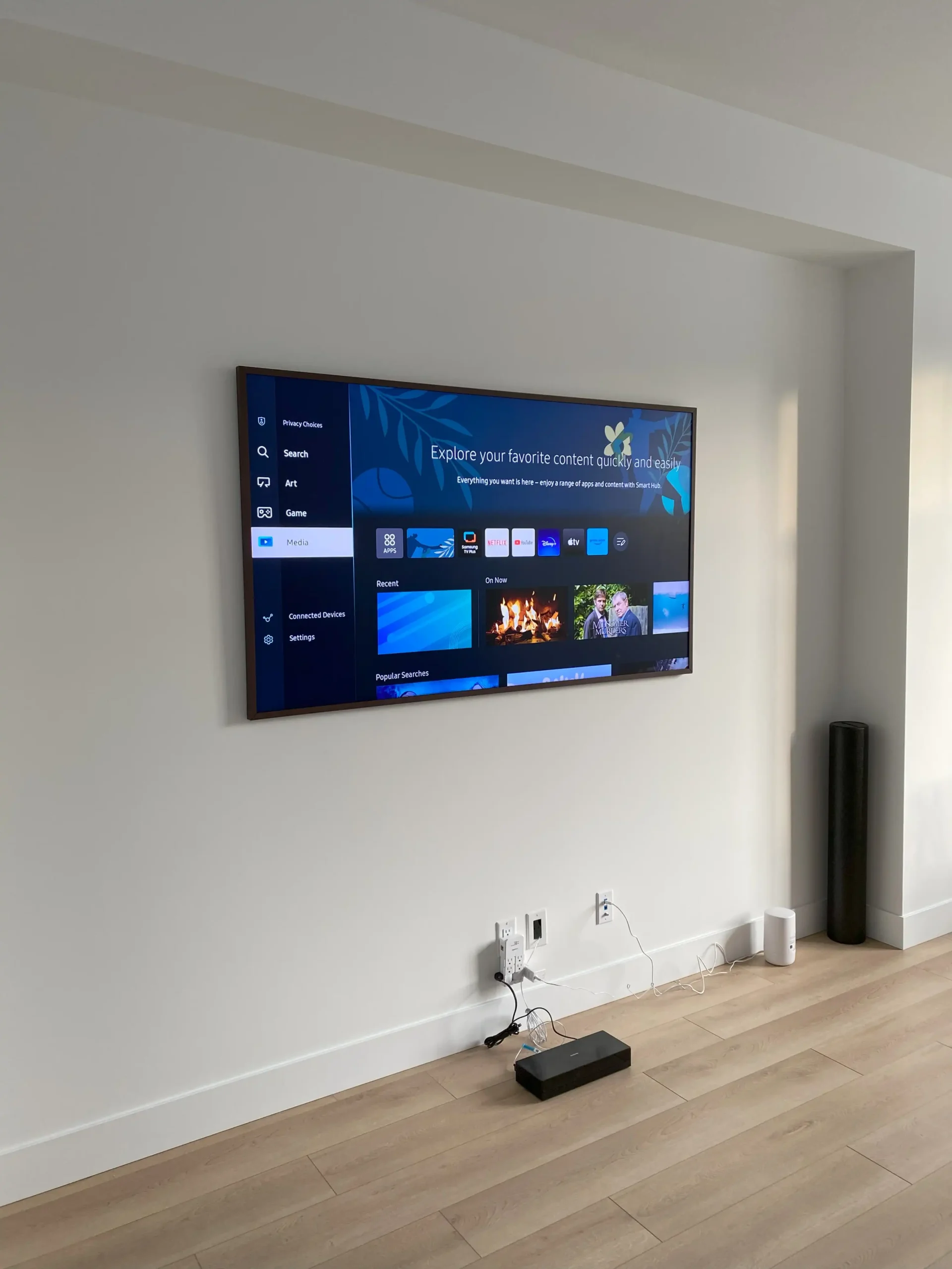 75 TV Installation with Internal Wire Concealment Burnaby BC scaled